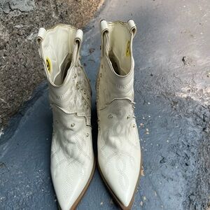 MIA Cream Ankle Booties